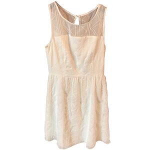 Alex + Alex Cocktail Dress with Sheer Neckline